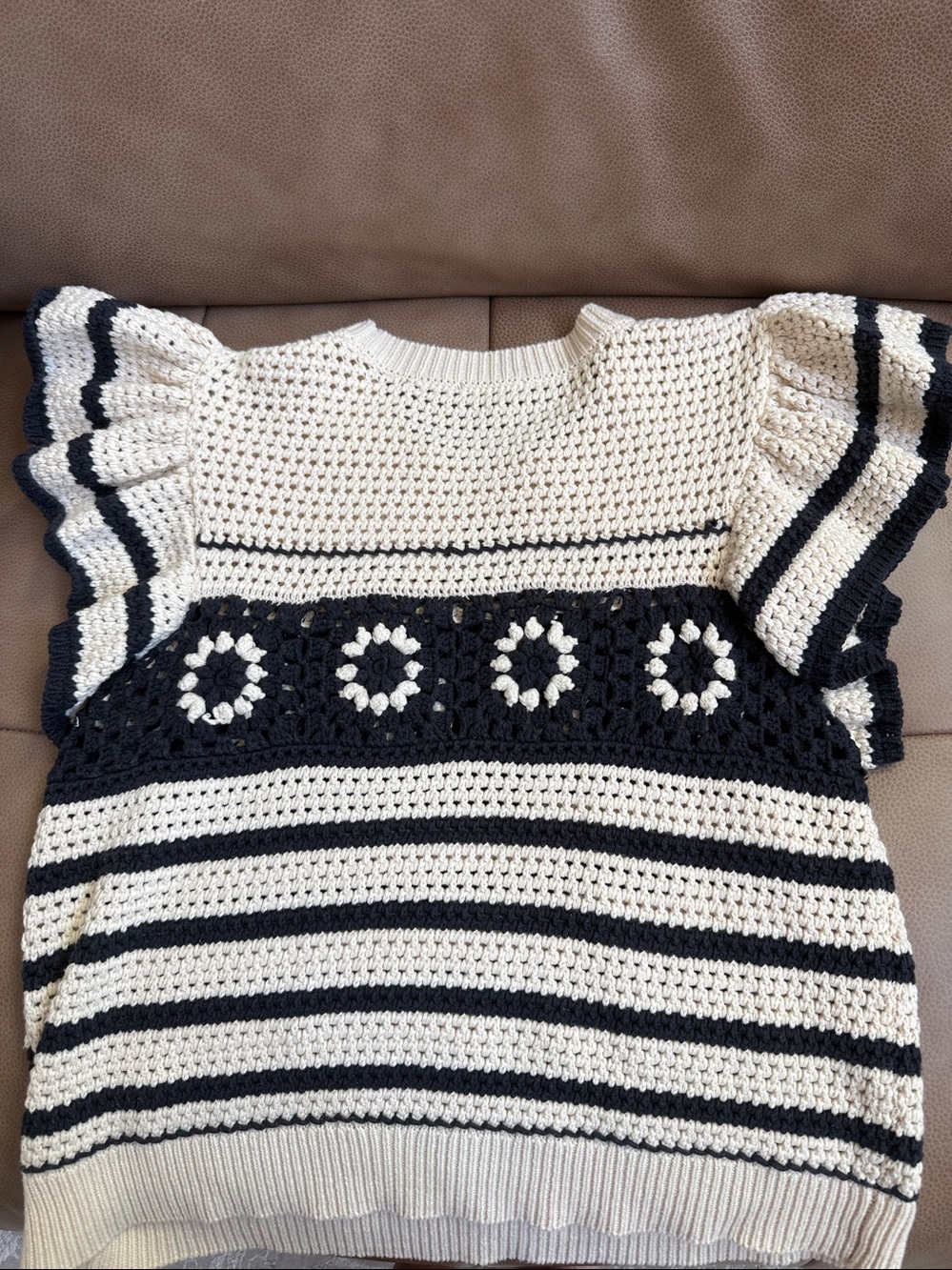 Rails Penelope short sleeve open stitch sweater - Picture 2 of 2